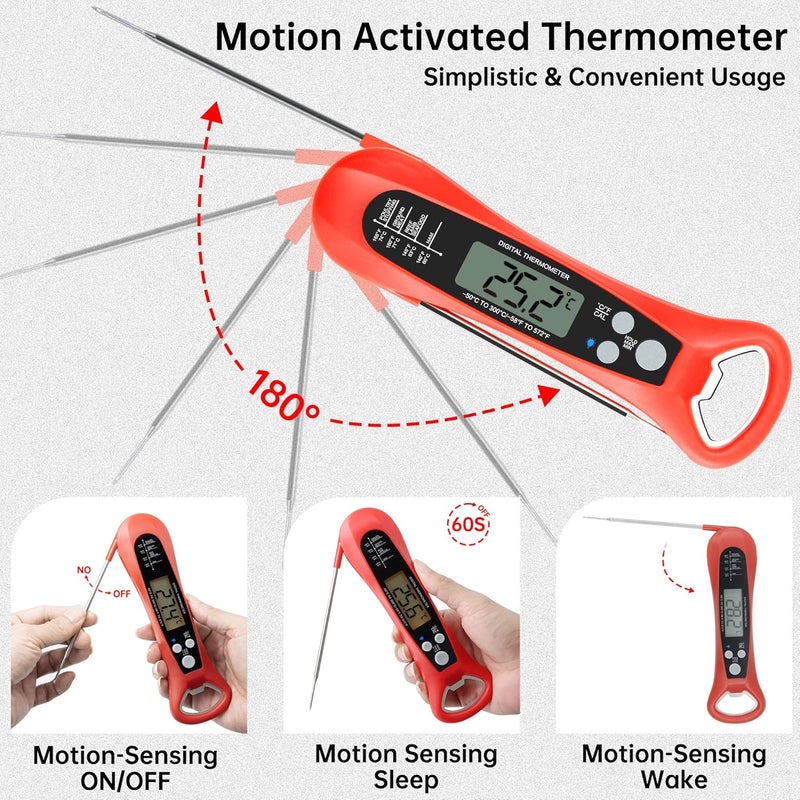 oiuebxe Folding Pocket Digital HVAC Thermometer,Measure temperatures from -50 to 300-degreeC,for HVAC, Refrigeration and Food Service Areas - Image 4
